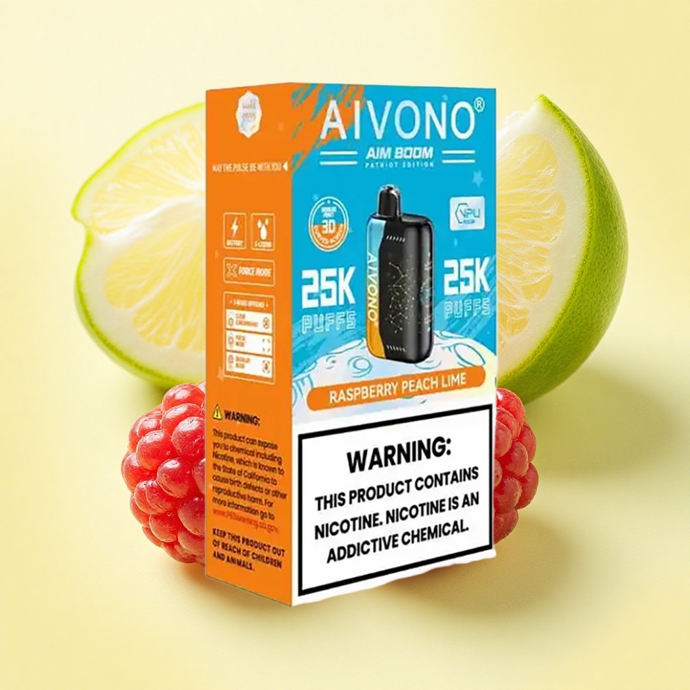 Aivono Aim Boom 25000 Framboise Pêche Citron Vert 650mAh