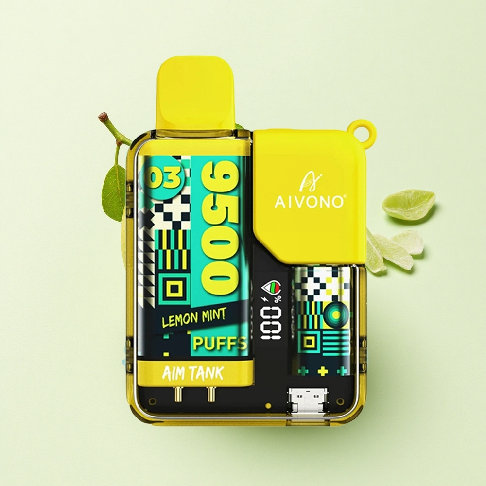 Aivono Aim Tank 9500 Citron Menthe 18ml 650mAh 5% Nicotine