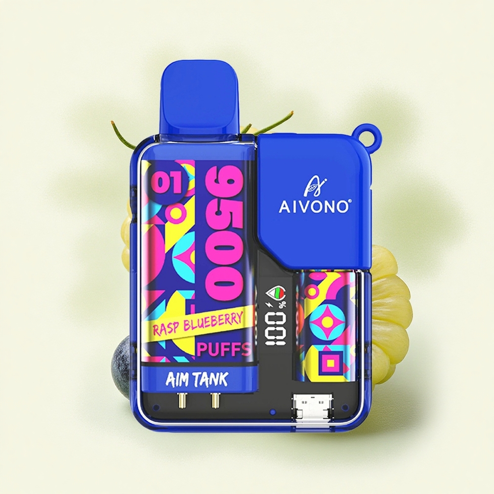 Aivono Aim Tank 9500 Framboise Myrtille 650mAh 5% Nicotine