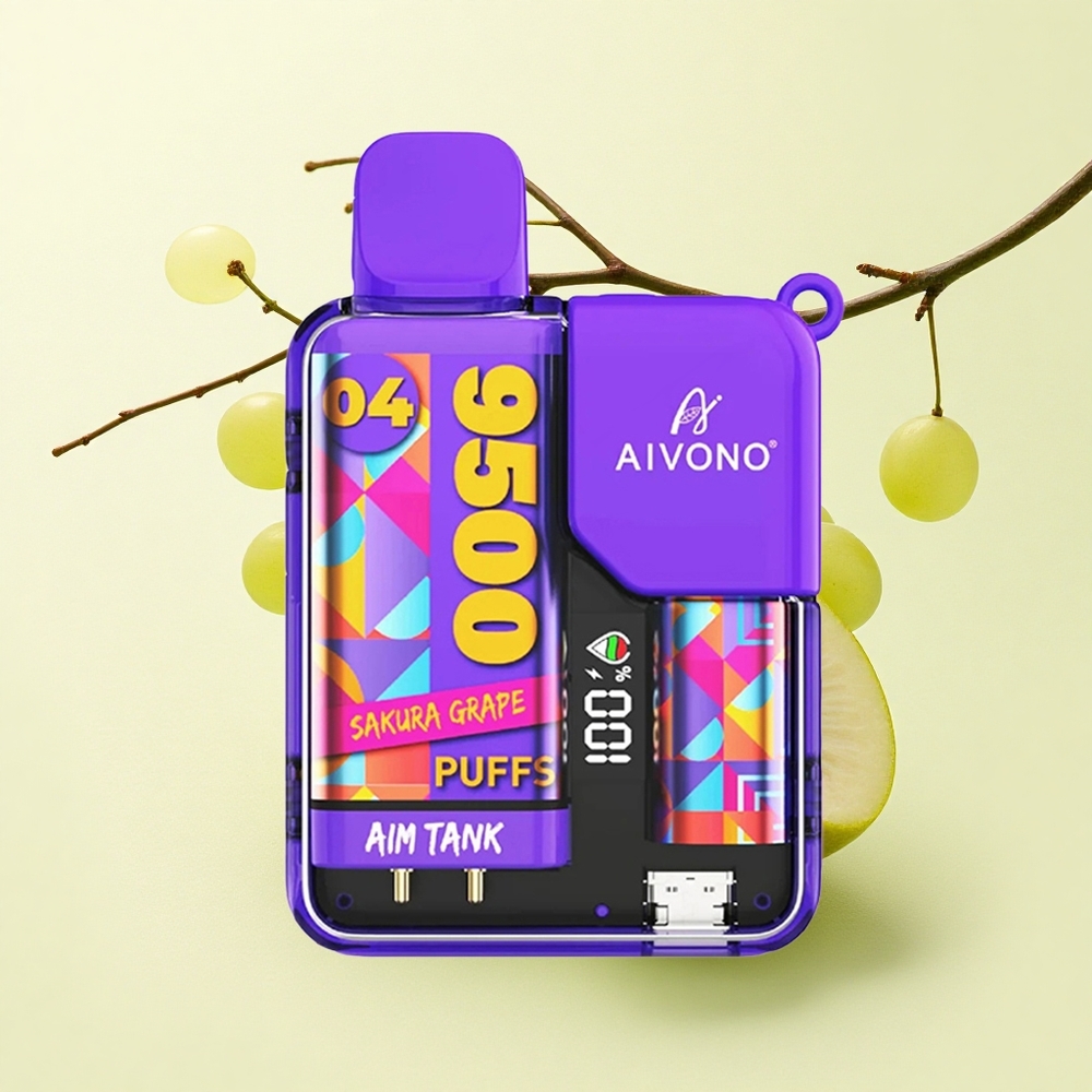 Aivono Aim Tank 9500 Raisin Sakura 18ml 650mAh 5% Nicotine