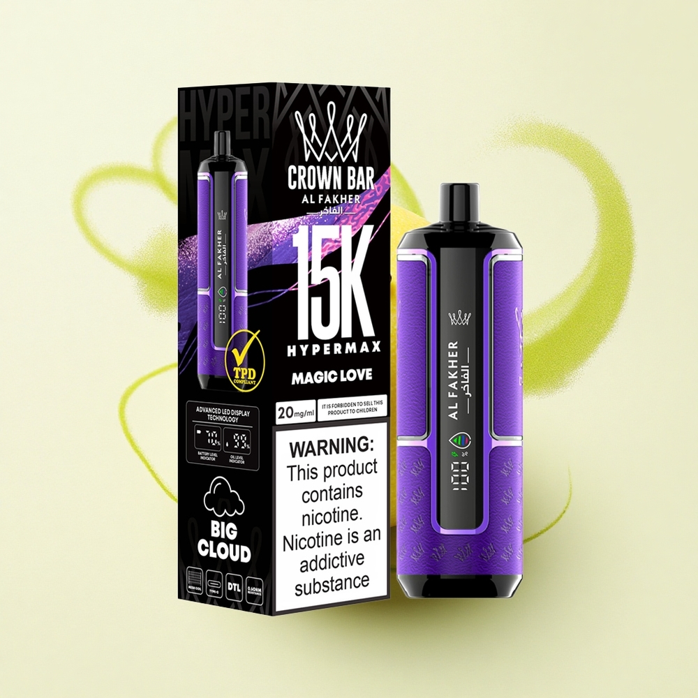 Al Fakher Crown Bar 15K Hypermax Amour Magique 22ml 600mAh Nicotine