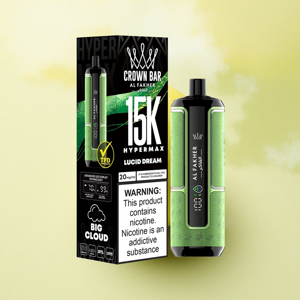 Al Fakher Crown Bar 15K Hypermax Rêve Lucide 22ml 600mAh 6mg Nicotine