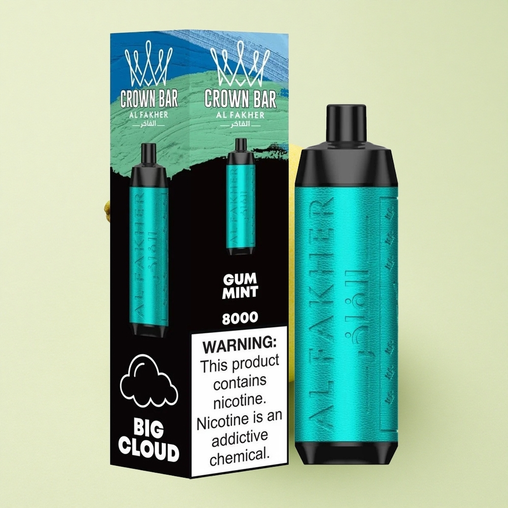 Al Fakher Crown Bar 8000 Crystal Menthe Gingembre avec 5mg de Nicotine et Batterie 600mAh