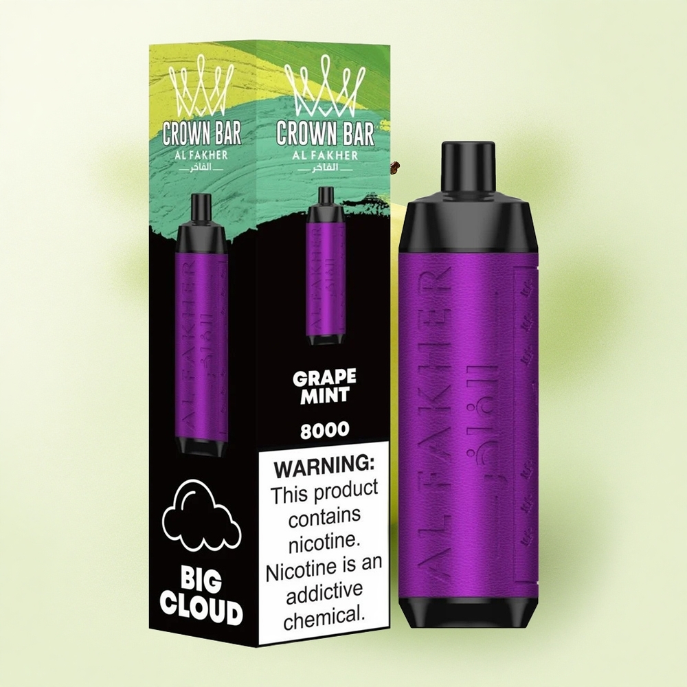 Al Fakher Crown Bar 8000 Crystal Menthe Raisin 600mAh Type-C